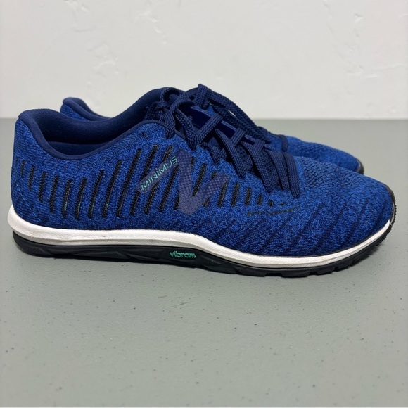 Women's New Balance Minimus Cross Training Blue Knit Zero Drop Running 7.5 - Picture 1 of 10